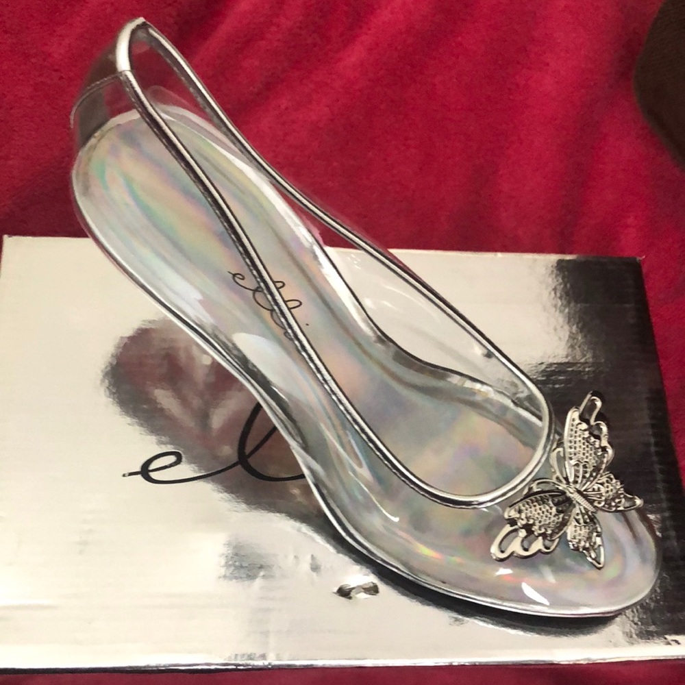 Clear Pretty Plastic Low Heels